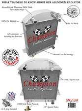 1922 1923 1924 1925 1926 1927 T-BUCKET W/ CHEVY CONFIGURATION 2 Row AR Radiator picture