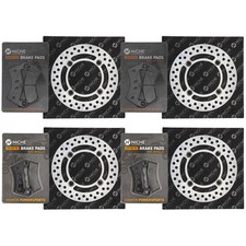 NICHE Front Rear Brake Rotor Pad Kit for Polaris 2205949 2203318 Semi Metallic picture