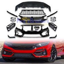 12x Front Bumper Kits w/ Grille & Fog Light For 2020-2021 Honda Civic Hatchback picture