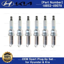 Genuine OEM 1885209070 Spark Plug 6p for Hyundai Genesis G70 G80 Kia K900 picture
