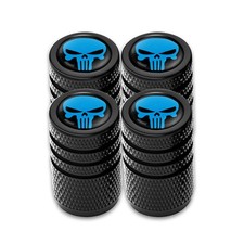 Sodcay 4 PCS Skull Tire Valve Stem Caps Car Cap, Corrosion 4 PCS, Blue picture