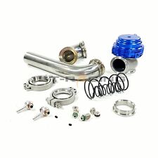 FOR Tial 44mm VBand Turbo External Wastegate 14PSI+90Deg Elbow inlet+outlet pipe picture
