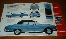 1970 MERCEDES 280 SE 3.5 CONVERTIBLE SPEC SHEET BROCHURE POSTER PRINT PHOTO 70 picture