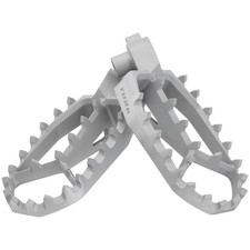 Tusk Blitz Titanium Moto Foot Pegs Titanium Silver for Yamaha YZ WR picture