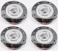 NEW 4pcs. 2007-2014 CHROME CREST CADILLAC ESCALADE 22” WHEEL CENTER CAP HUB set picture