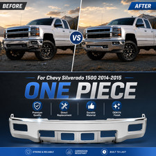 For 2014-2015 Chevy Silverado 1500 Front Bumper Face Bar Chrome W/ Fog Hole picture