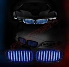 FOR BMW 5 Series F10 2011--16 Carbon Fiber Front Kidney Grille Luminous Blue LED picture