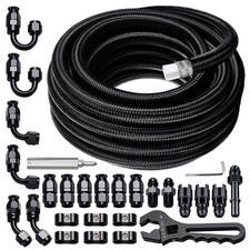 6AN-8AN-10AN PTFE Fuel Line Kit E85 Nylon Braided Fuel Hose Kit 10FT-20FT-30FT picture