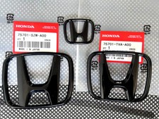 3Pcs Gloss Black H Emblem Badge Set Front Rear For Honda Accord Sedan 2018-2022 picture