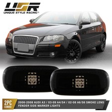 Smoke Black Housing Side Marker Lights For 2006-2008 Audi A3 / 03-09 Audi A4/S4 picture
