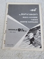 Johnson antique outboard motor ORIGINAL factory parts list 1969 9.5hp 9R69S  9RL picture