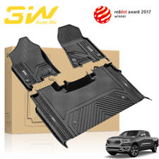 3W Car Floor Mats Liners TPE for 2019-2024 Dodge Ram 1500 Crew Cab With Storage picture