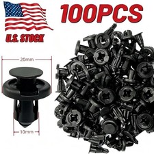 ✅NEW✅ 100x 10mm Clips Fastener Bumper Hood Fender Retainer US picture