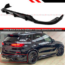 For 19-25 BMW X5 G05 M Sport Gloss Black Rear Bumper Diffuser W/Corner Extension picture