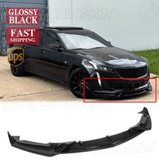 For Cadillac CT5 2020-2024 Gloss Black V Style Front Bumper Lip Splitter Spoiler picture