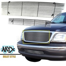 Fits 1997-1998 Ford Expedition/F150 4WD Billet Grille Mirror Polish Front Grill picture