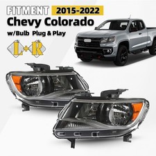 For 2015-2022 Chevy Colorado Base/LT/WT Halogen Headlight w/Bulb Left+Right Pair picture