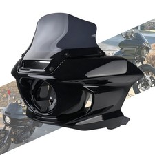 Black Headlight Fairing w/ Windshield & Bracket Kit For Harley Softail 2018‑2026 picture