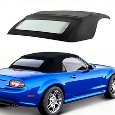 Fit for 2006-2015 Mazda Miata Convertible Soft Top w/ DOT Heated Glass Black picture
