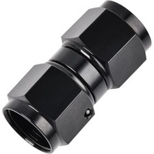 8 AN to 8 AN Straight Female Swivel Coupler Union Fitting Black Aluminum AN8 picture