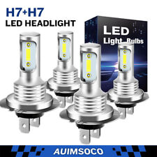 4Pcs H7 LED Headlight High + Low Beam Combo Bulbs Kit 6500K Super White Bright picture