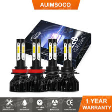 4-Side 100W Combo Car LED Headlights 9005 + H11 High Low Beam Bulbs Super Bright picture