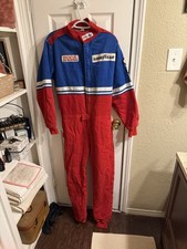 Vintage Bell Racing Suit One-Piece SFI-Certified SCCA Goodyear Red White Blue picture