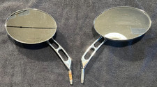 VTG Harley Davidson Slotted Stem Profile Custom Mirrors Chrome OEM L&R Pair picture