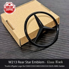 Gloss Black Star Trunk Emblem for Rear Lid Badge For E Class W213 Mercedes AMG picture