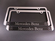 (2pcs) Mercedes-Benz Halo Chrome Metal License Plate Frame picture