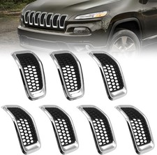 7x Chrome Front Bumper Grille Insert Honeycomb Mesh For 2014-2018 Jeep Cherokee picture