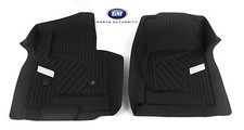 2014-2018 Silverado Floor Liners 84185456 Black w/ Satin Chrome Bowtie Logo OEM picture