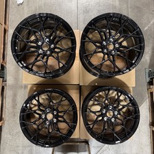 Used 19x8.5/20x11 MRR Forged F26 fit Corvette C8 5x120 38/48 66.9 Black No Cap W picture