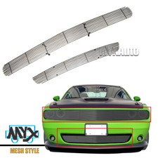 Front Grill Fits 2015-21 Dodge Challenger Phantom Billet Mirror Polished Grille picture