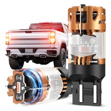 2x LASFIT 7443 7444 LED Brake Tail Rear Turn Signal Light Bulbs Anti Hyper Flash picture