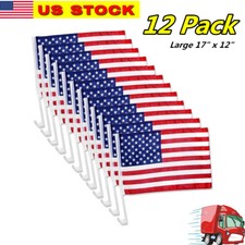 12x US American Patriotic Car Window Clip USA Flag 17