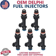 OEM 5X Delphi Fuel Injectors Fits 99-02 GMC Chevrolet Hummer H3 3.5L 25358575 picture