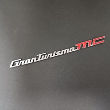 Rear Trunk Emblem Badge Compatible with Maserati Granturismo MC Silver#Red Color picture