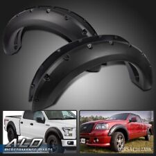 4pcs Fit For 04-08 Ford F150 Bolt On Smooth Fender Flares Pocket Rivet Style picture