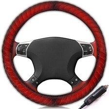 Car Heated Steering Wheel Cover Tangle Free heated Hand warmer Universal Fit 12V picture