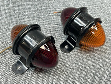 NOS 1940's KD 510 red, amber bee hive stop, marker, park lights ,pair hot rod picture