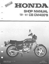 1978-1981 Honda CB400 Hawk CM400 CB400T Service Shop Repair Manual picture