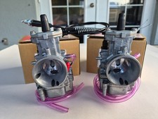Yamaha Banshee 350 YFZ350 Pair 28mm Flatslide Carburetors Carbs + Throttle Cable picture