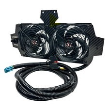 Dual Automatic Manual RV Fridge Cooling Fan Whisper Quiet 12v Carbon Fiber picture