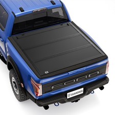 5.5ft Low Profile FRP Hard Tri Fold Tonneau Cover for 15-26 Ford F-150, Rugged picture