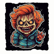 Halloween Zombie Sticker, Scary Decal Sticker, Decal for Car Truck Window picture