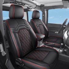 Huidasource Front Seat Covers for Jeep Wrangler JL 2018-2026, Waterproof Leather picture