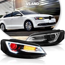 VLAND Demon Eyes LED Headlights For 2011-2018 Volkswagen VW Jetta Left+Right picture