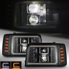 Fit 1992-1996 Ford F-Series/Bronco PRO-Series Projector Black Headlights picture