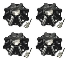 4x NEW Moto Metal Gloss Black Bolt On Wheel Center Caps 5/6/8 Lug MO201 MO970 picture